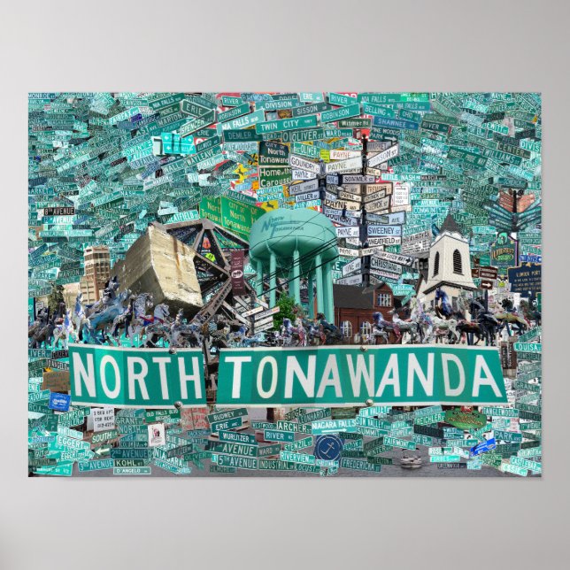 The Streets of North Tonawanda NY 16x12 Poster (Front)