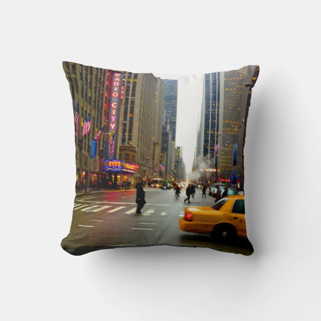 The Streets Of NYC Throw Pillow (Front)