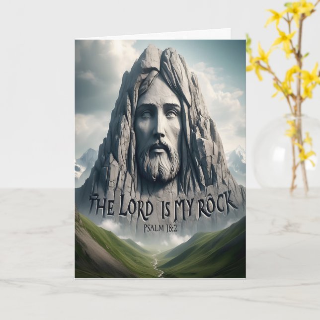 The Strength of My Salvation The Lord Is My Rock Card (Yellow Flower)