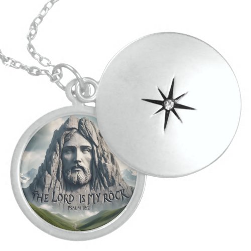 The Strength of My Salvation The Lord Is My Rock Locket Necklace