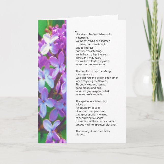 The Strength of Our Friendship... Card (Front)