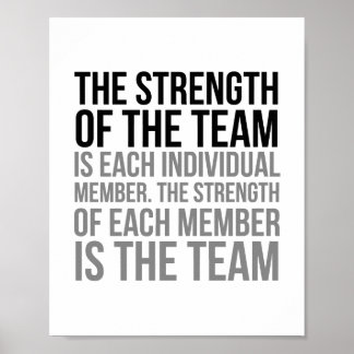 The Strength Of The Team Is Each Individual Member Poster