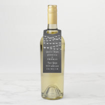 The String Lights On Chalkboard Wedding Collection Bottle Hanger Tag