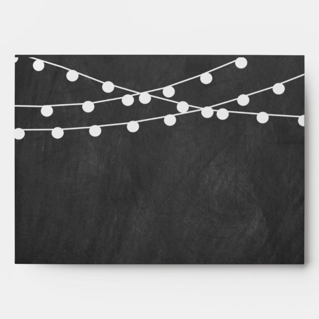 The String Lights On Chalkboard Wedding Collection Envelope