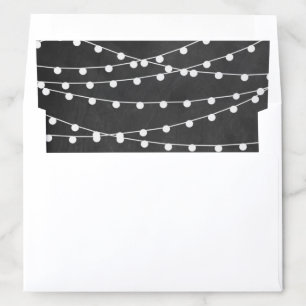 The String Lights On Chalkboard Wedding Collection Envelope Liner
