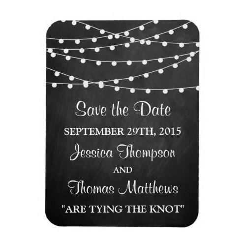 The String Lights On Chalkboard Wedding Collection Magnet