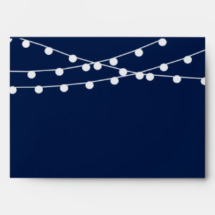 The String Lights On Navy Blue Wedding Collection Envelope
