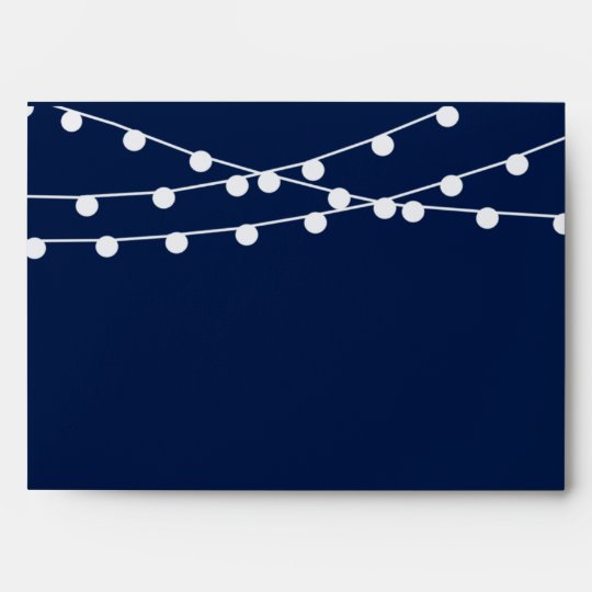 The String Lights On Navy Blue Wedding Collection Envelope Zazzle