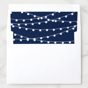 The String Lights On Navy Blue Wedding Collection Envelope Liner