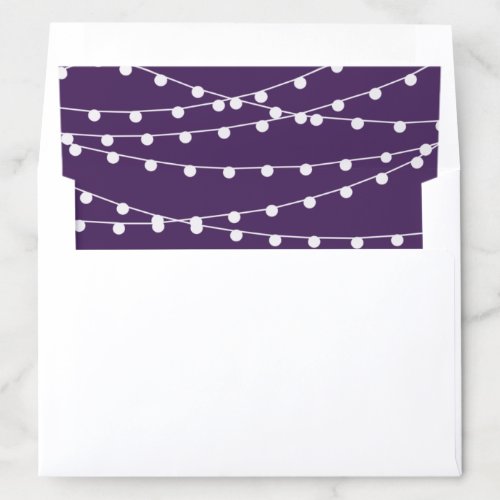 The String Lights On Purple Wedding Collection Envelope Liner