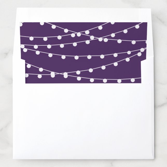 The String Lights On Purple Wedding Collection Envelope Liner (In Envelope)