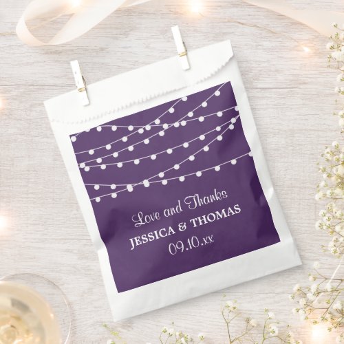 The String Lights On Purple Wedding Collection Favor Bag