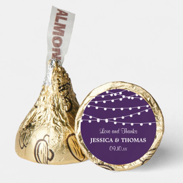 The String Lights On Purple Wedding Collection Hershey®'s Kisses® (Front)