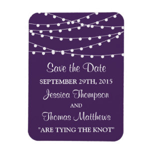 The String Lights On Purple Wedding Collection Magnet