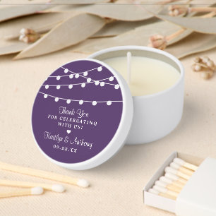 The String Lights On Purple Wedding Collection Mini Candle Favors
