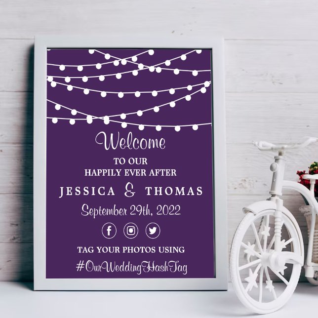 The String Lights On Purple Wedding Collection Poster (Creator Uploaded)