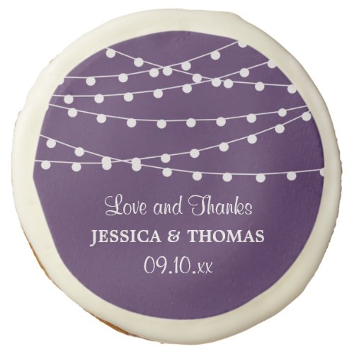The String Lights On Purple Wedding Collection Sugar Cookie