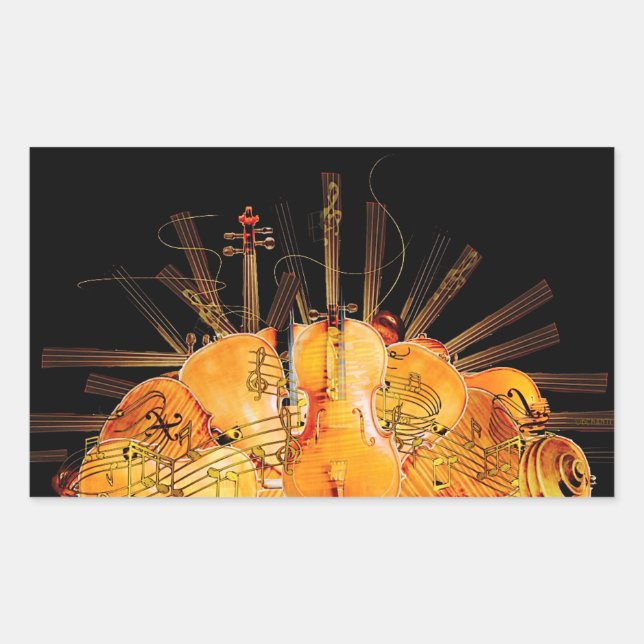 THE STRINGS OF SUNSHINE RECTANGULAR STICKER (Front)