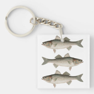 The Striped Bass Fishing Adventure Keychain