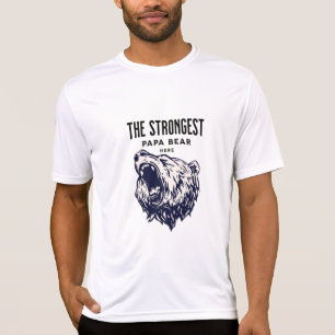 The Strongest Papa Bear, Fathers day Personalize T-Shirt