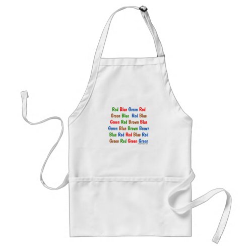 The Stroop Test Adult Apron