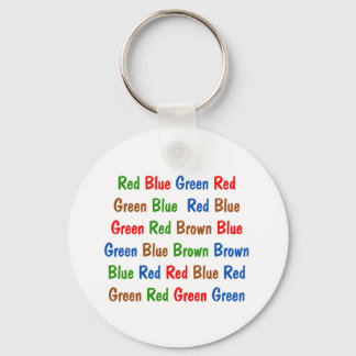 The Stroop Test Colors Keychain