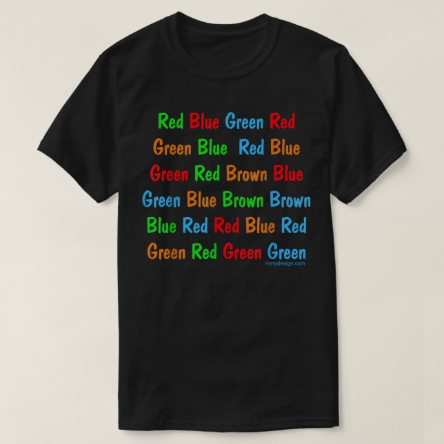 The Stroop Test Dark  T-Shirt (Design Front)