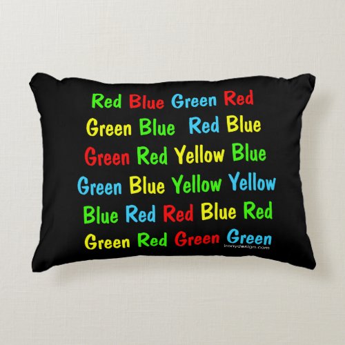 The Stroop Test Decorative Pillow