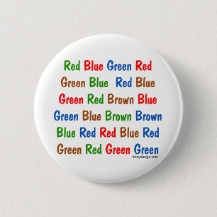 The Stroop Test Pinback Button