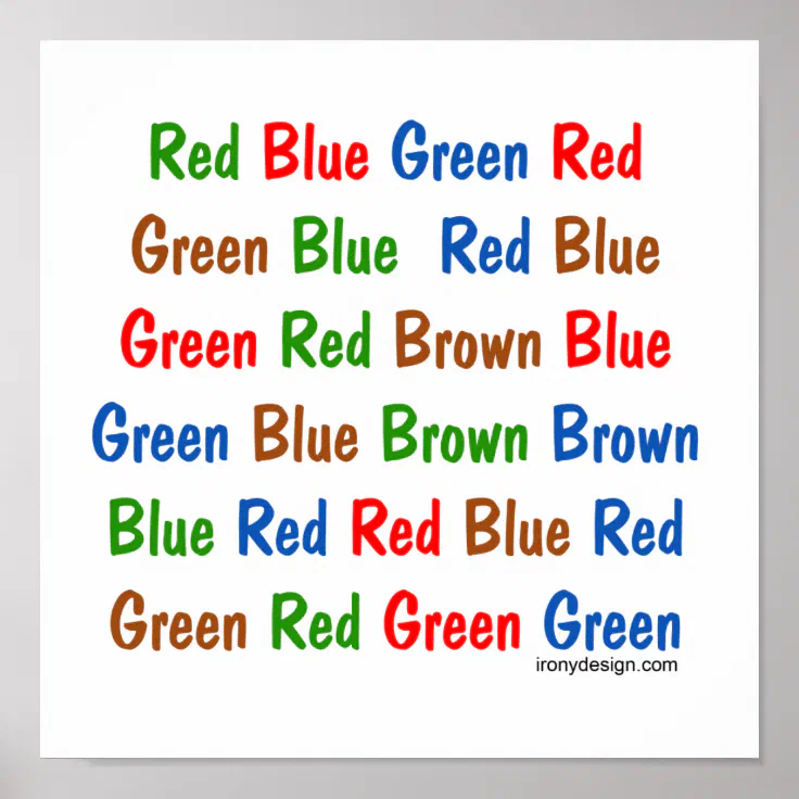 The Stroop Test Poster | Zazzle