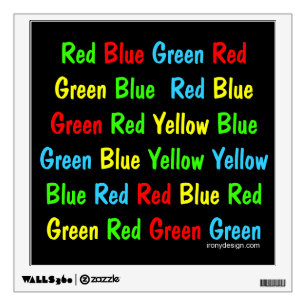 The Stroop Test Poster Wall Decal