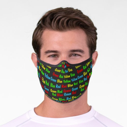 The Stroop Test Premium Face Mask