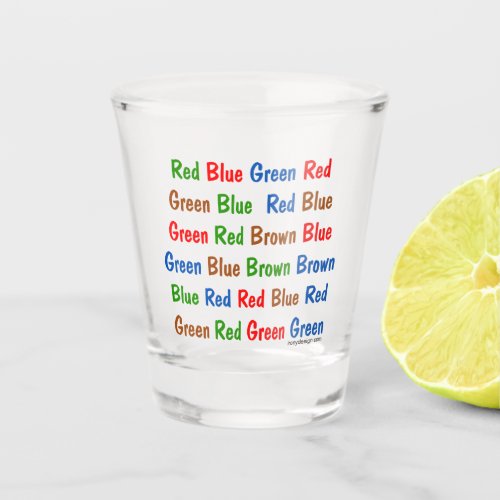 The Stroop Test Shot Glass