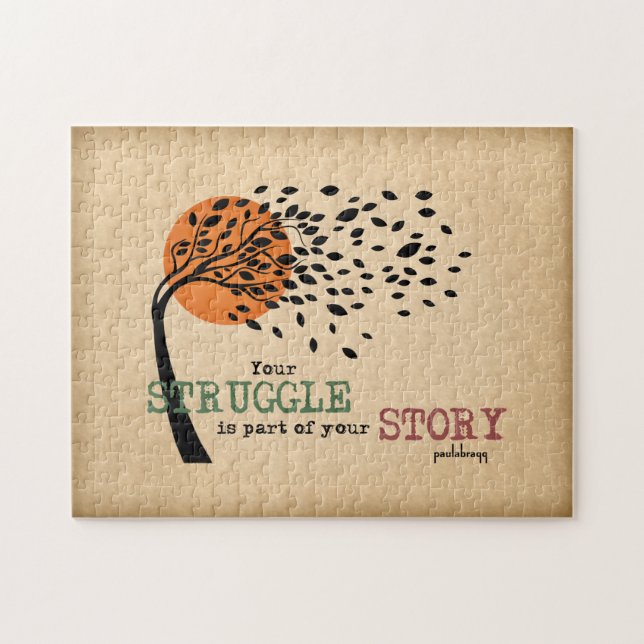 The Struggle is part of your story: Recovery Quote Jigsaw Puzzle (Horizontal)
