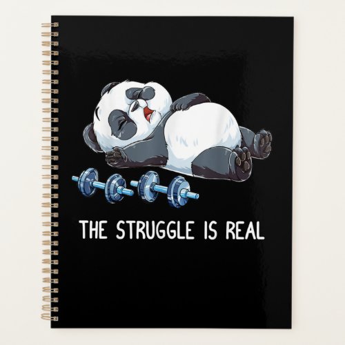 The Struggle is Real Panda Weightlifting Planner