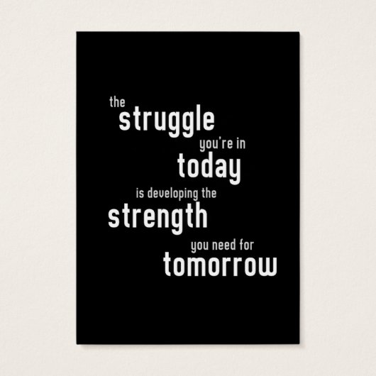 The struggle you're in today developing strength (Back)