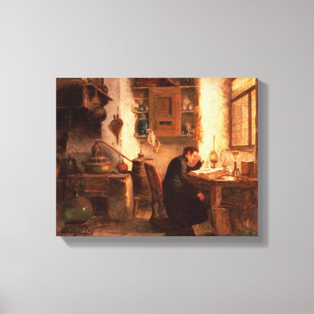 The student of chemistry and pharmacy canvas print (Front)