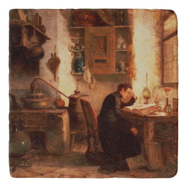 The student of chemistry and pharmacy trivet (Front)