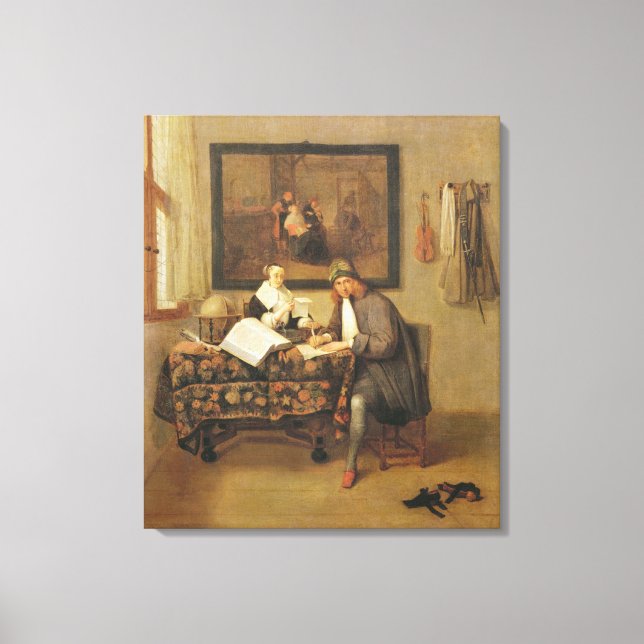 The Studious Life, 1662 Canvas Print (Front)