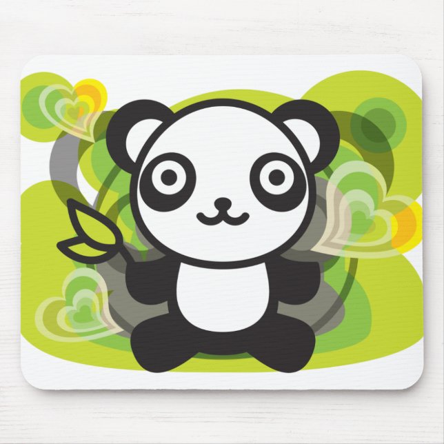 The stuffed toy of the panda mouse pad (Front)