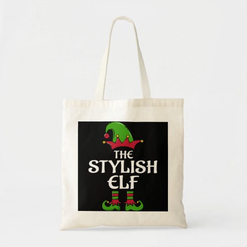 The Stylish Elf Funny Matching Family Christmas Pa Tote Bag