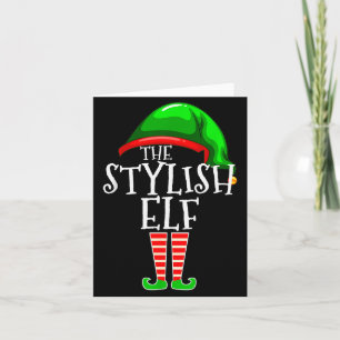 The Stylish Elf Group Matching Family Christmas Card