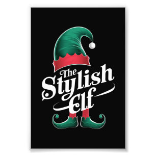 The Stylish Elf Group Matching Family Christmas Photo Print