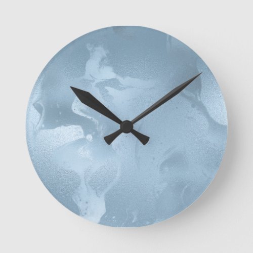 The stylish stylish blue marble look round clock