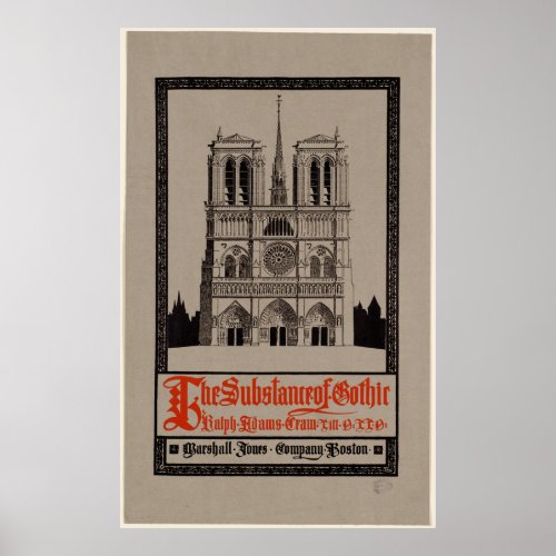 The Substance of Gothic Architectural Cathedral Poster