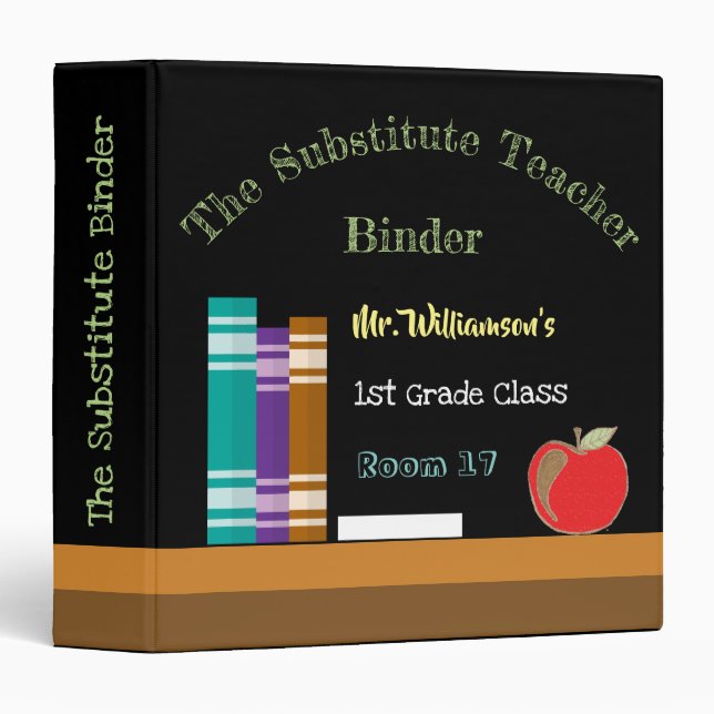 The Substitute Teacher Binder (Front/Spine)