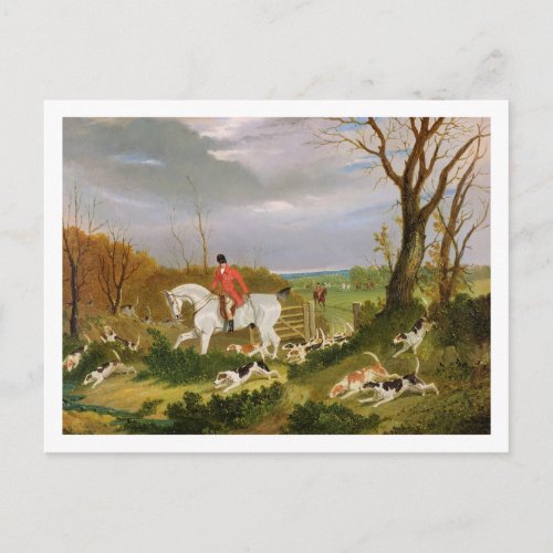 The Suffolk Hunt _ Going to Cover near Herringswel Postcard