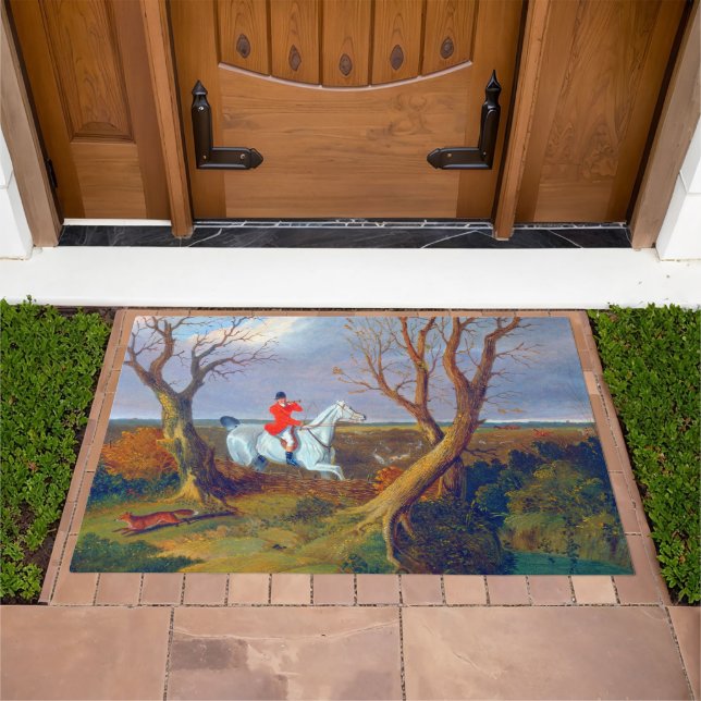 The Suffolk Hunt Gone Away John Frederick Herring  Doormat (Outdoor)