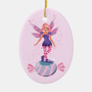 The Sugar Plum Fairy of the North Pole Ceramic Ornament