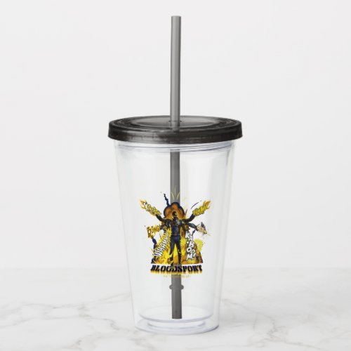 The Suicide Squad  Bloodsport Action Graphic Acrylic Tumbler